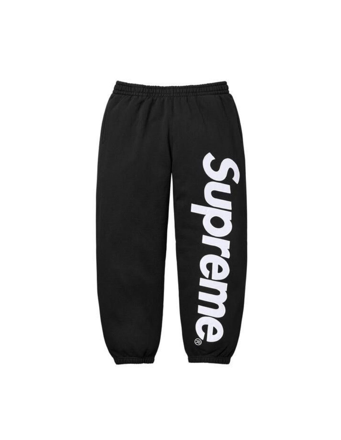 Black Applique Supreme joggers