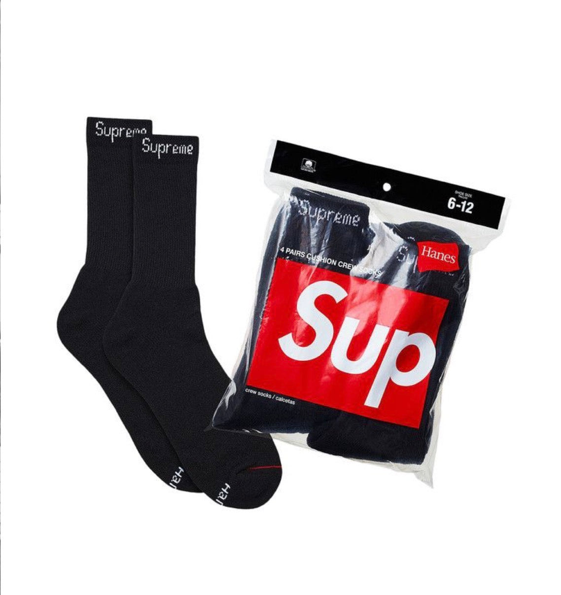 Black supreme socks