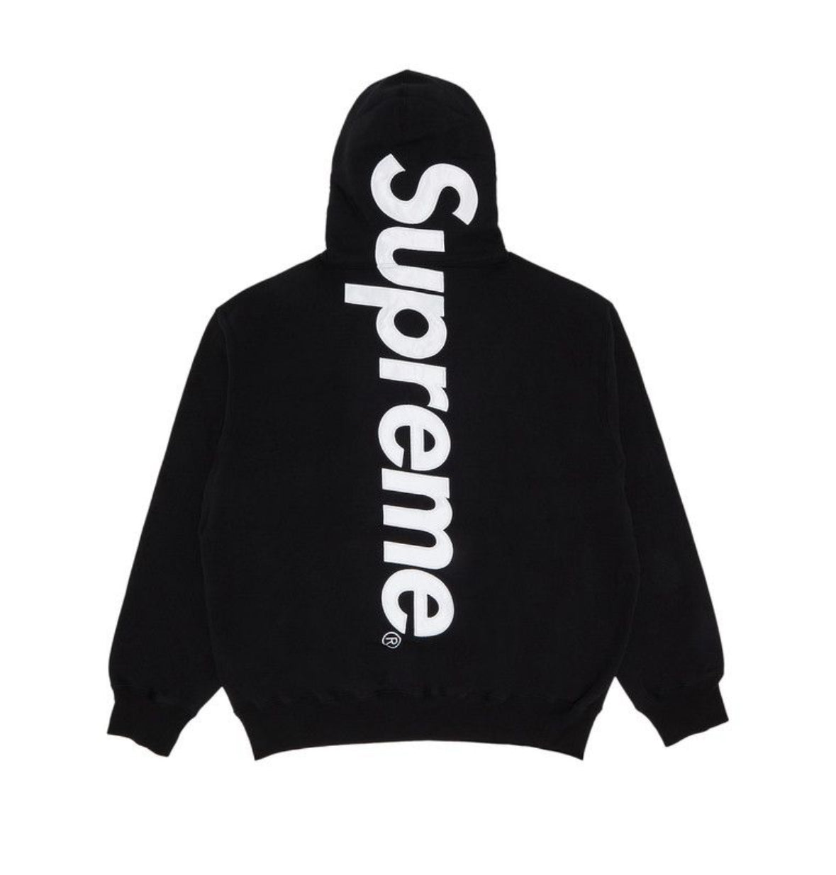 Black Appliqué supreme hoodie